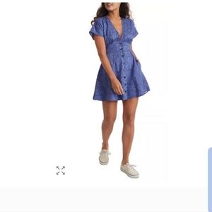 Marine Layer Camila dress.  S. Blue Floral Women's Dress